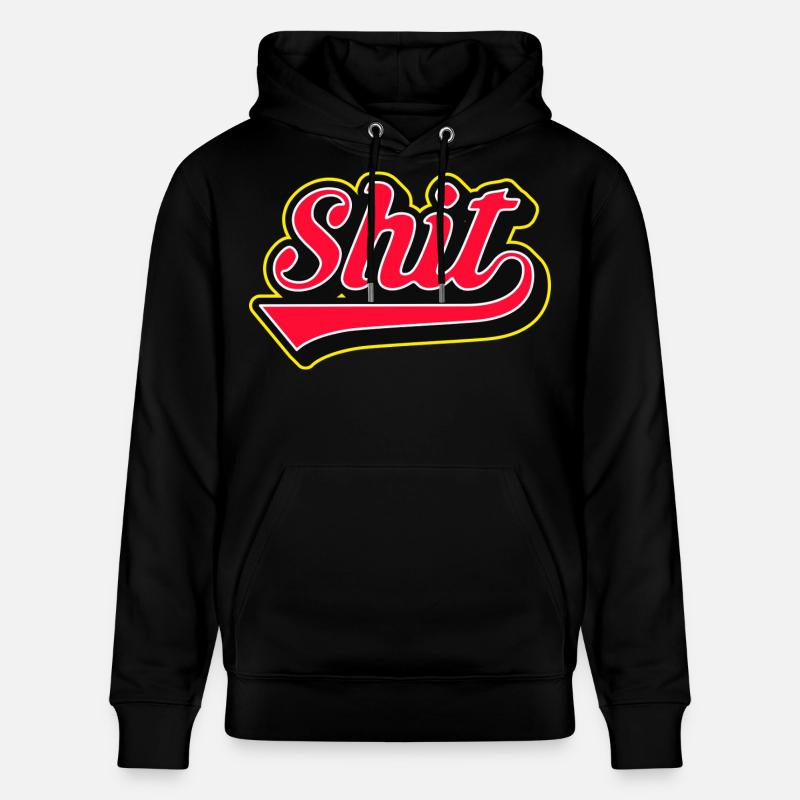 Shit Word Script Logo - Stanley/Stella Unisex Bio-Hoodie CRUISER  - Schwarz