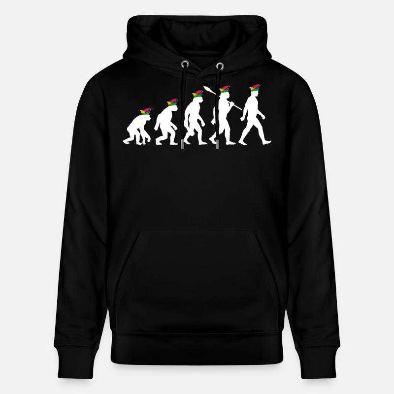 Homo Karnevalis | Evolution der Narren, Fastnacht - Stanley/Stella Unisex Bio-Hoodie CRUISER  - Schwarz