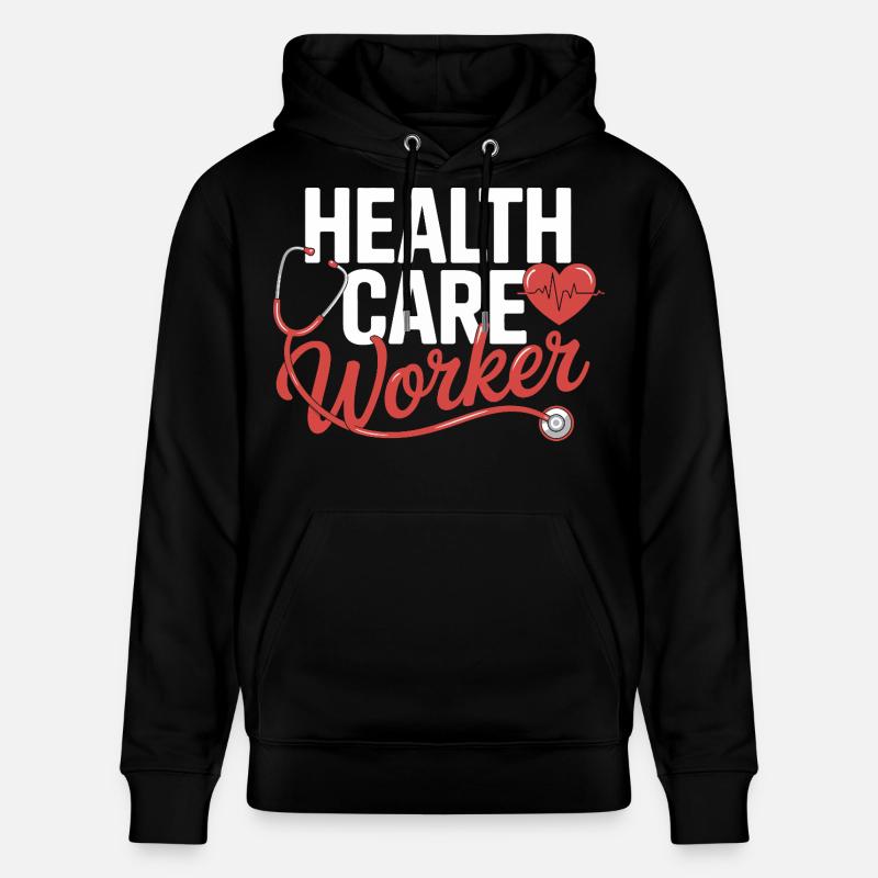 Gesundheitsfachkraft Emblem - Stanley/Stella Unisex Bio-Hoodie CRUISER  - Schwarz