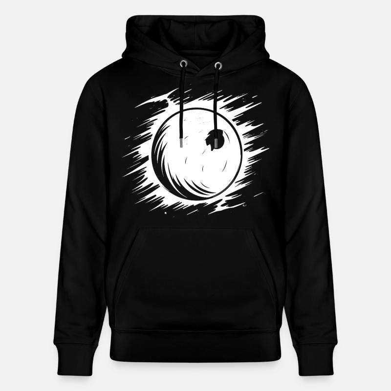 Dessin de boule de bowling - Sweat à capuche bio CRUISER Stanley/Stella Unisexe - noir