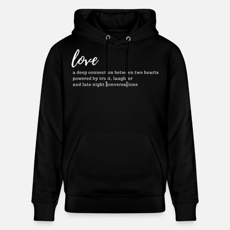 Texte d’amour Saint-Valentin - Sweat à capuche bio CRUISER Stanley/Stella Unisexe - noir