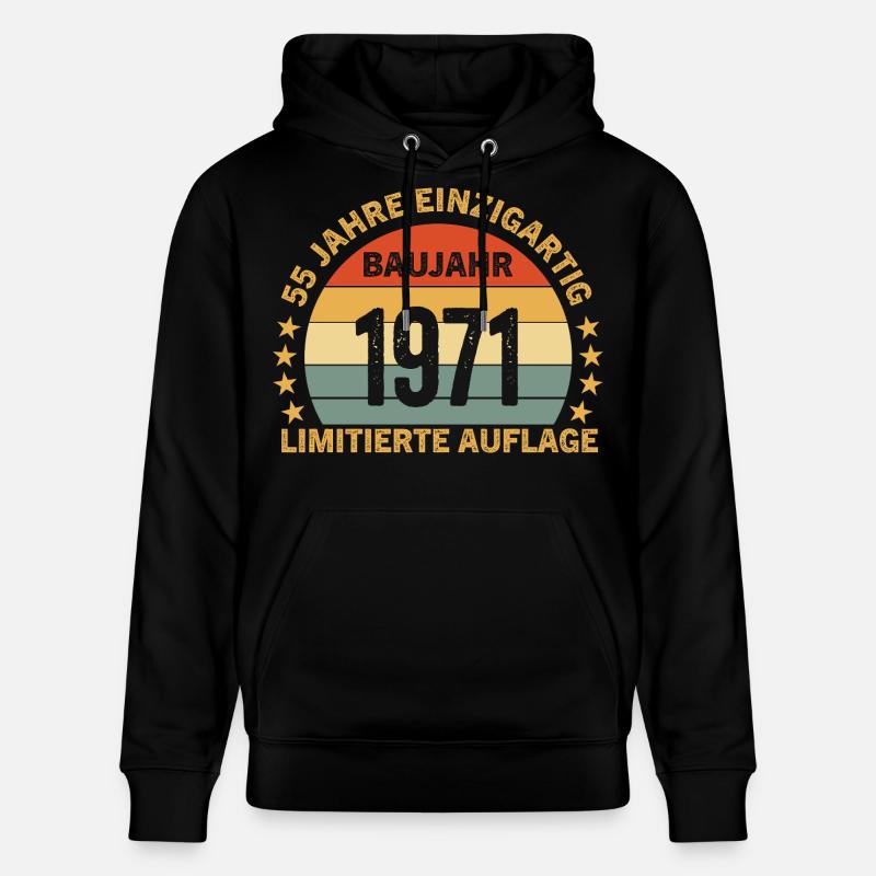 55 ANS D’ÉDITION LIMITÉE UNIQUE - Sweat à capuche bio CRUISER Stanley/Stella Unisexe - noir