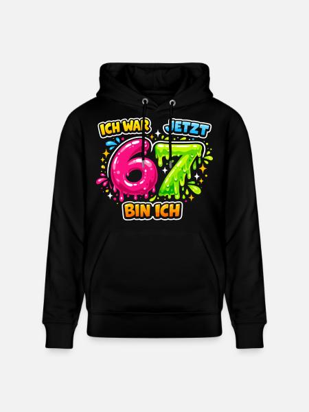 67 Six Meme Seven Génération Alpha - Sweat à capuche bio CRUISER Stanley/Stella Unisexe - noir