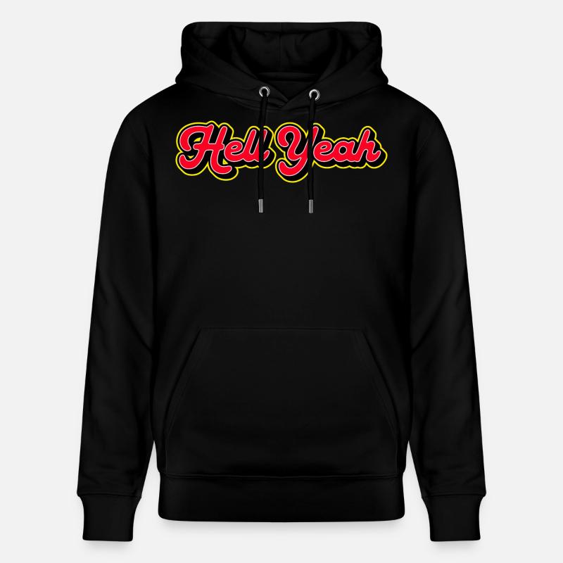 Hell Yeah 3D Retro Script - Sweat à capuche bio CRUISER Stanley/Stella Unisexe - noir