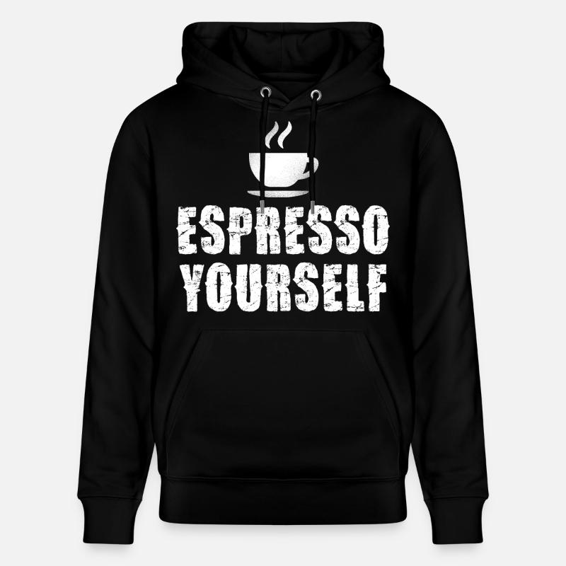 Espresso Yourself Typographic Cup - Stanley/Stella Unisex Bio-Hoodie CRUISER  - Schwarz
