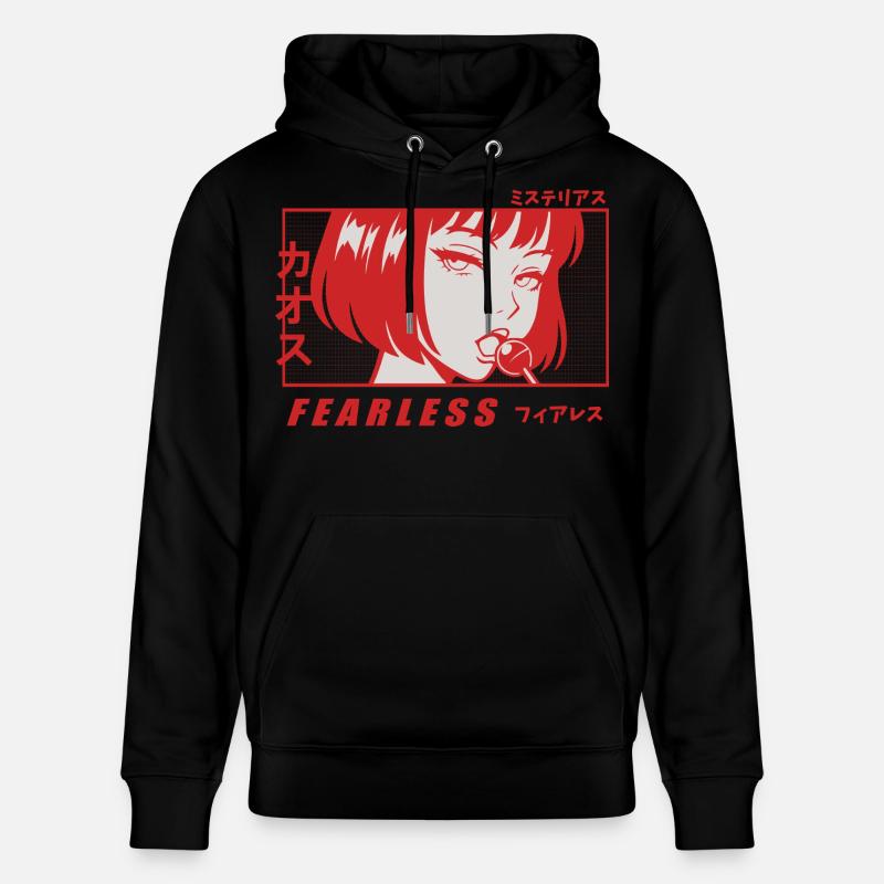 Fille Anime avec la Sucette - Sweat à capuche bio CRUISER Stanley/Stella Unisexe - noir