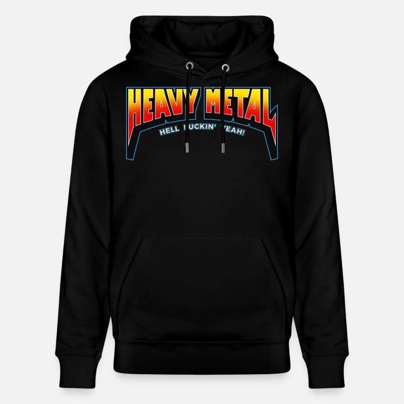 Logo texte Heavy Metal Hell yes - Sweat à capuche bio CRUISER Stanley/Stella Unisexe - noir