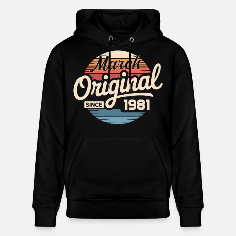 Légendaire depuis mars 1981 - Sweat à capuche bio CRUISER Stanley/Stella Unisexe - noir
