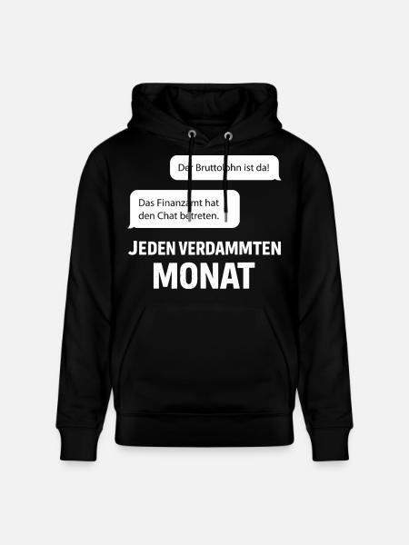 Finanzamt Betritt Den Chat - Stanley/Stella Unisex Bio-Hoodie CRUISER  - Schwarz