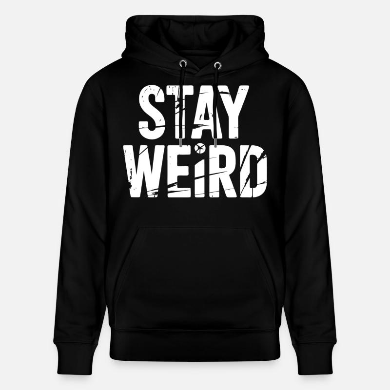 Reste bizarre et détrissé Texte - Sweat à capuche bio CRUISER Stanley/Stella Unisexe - noir