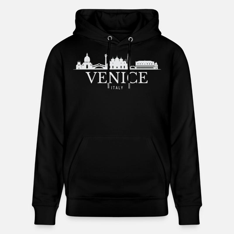 Venise, Italie, silhouette de Venise - Sweat à capuche bio CRUISER Stanley/Stella Unisexe - noir