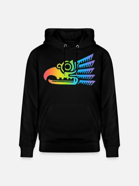 Mehrfarbiger Stammesvogelkopf - Stanley/Stella Unisex Bio-Hoodie CRUISER - Schwarz
