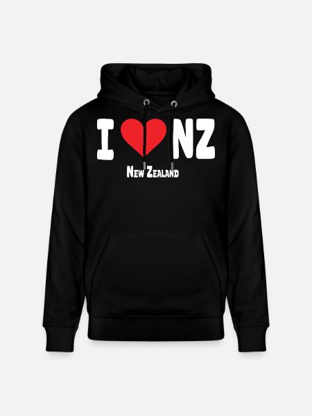 Ich liebe Neuseeland - Stanley/Stella Unisex Bio-Hoodie CRUISER - Schwarz