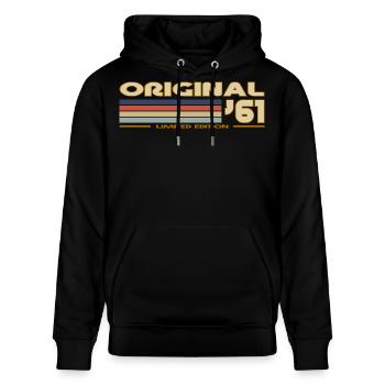 1961 - Stanley/Stella CRUISER Unisex Organic Hoodie - black - Front - Alina (178cm) & Michal (187cm)
