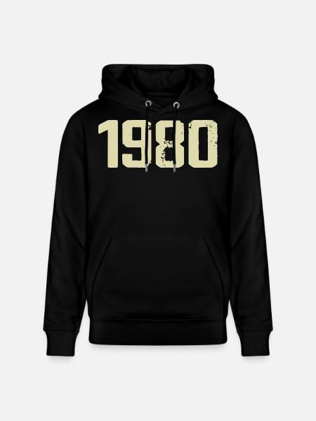 Jubilé 1980 - Sweat à capuche bio CRUISER Stanley/Stella Unisexe - noir