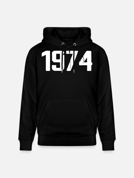 1974 - Awesome since 1974 - Stanley/Stella CRUISER Unisex Organic Hoodie - black
