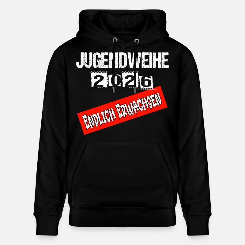 Jugendweihe - Jugendweihe 2026 - Sweat à capuche bio CRUISER Stanley/Stella Unisexe - noir