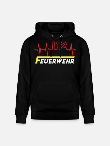 Feuewehr 112 - Stanley/Stella Unisex Bio-Hoodie CRUISER - Schwarz