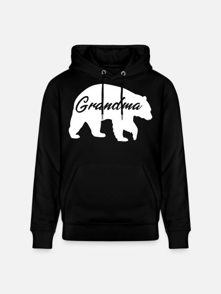 Grandma Bear süßes Geschenkhemd - Stanley/Stella Unisex Bio-Hoodie CRUISER  - Schwarz