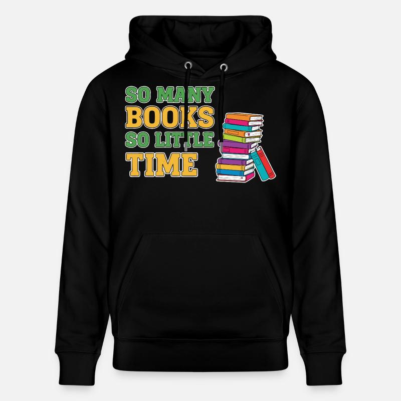Bücherwurm Lesen Buch - Stanley/Stella Unisex Bio-Hoodie CRUISER  - Schwarz