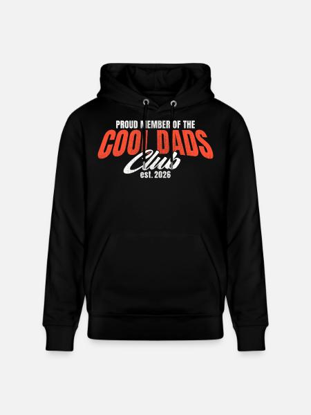 Cool Dads Club - Dad 2026 Gift - Stanley/Stella CRUISER Unisex Organic Hoodie - black
