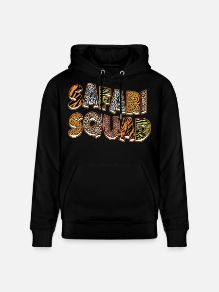 Safari Squad Dyr Zoo Party Jungle Zoo Fødselsdag - Stanley/Stella CRUISER økologisk unisex-hoodie - sort