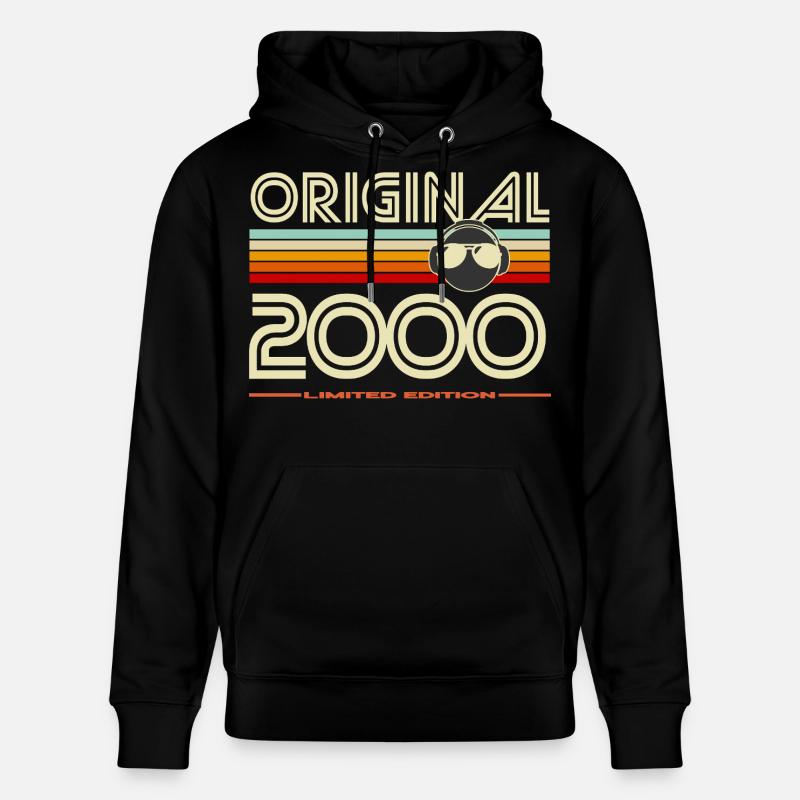 Originale Retro-Edition von 2000 - Stanley/Stella Unisex Bio-Hoodie CRUISER - Schwarz