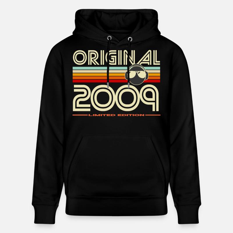 Original 2009 Édition rétro - Sweat à capuche bio CRUISER Stanley/Stella Unisexe - noir