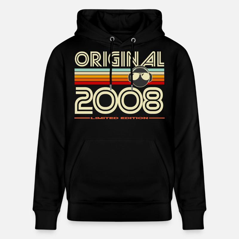 Original 2008 Édition Rétro - Sweat à capuche bio CRUISER Stanley/Stella Unisexe - noir