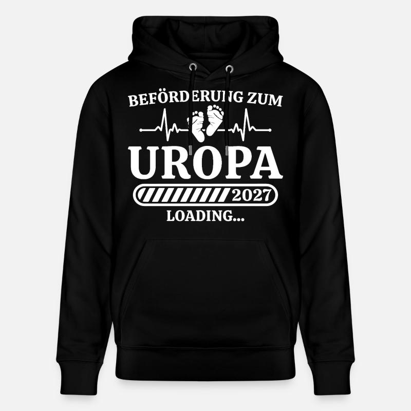 Uropa 2027 Loading – Geschenk Schwangerschaft - Stanley/Stella Unisex Bio-Hoodie CRUISER  - Schwarz