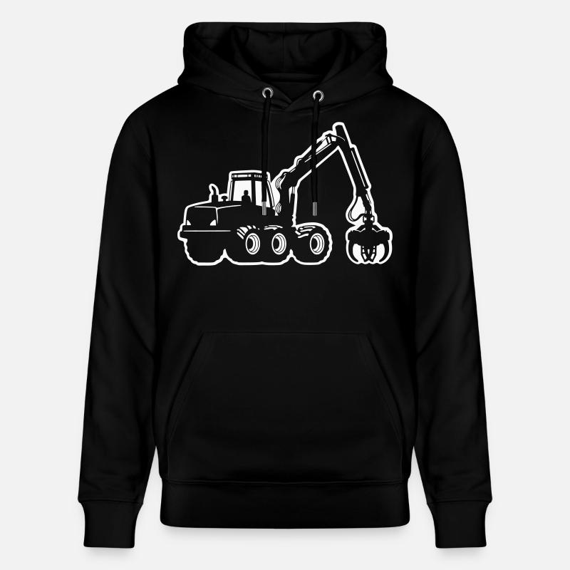 Silhouette de moissonneuse - Sweat à capuche bio CRUISER Stanley/Stella Unisexe - noir