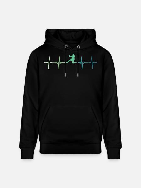 Handball, Herzschlag, Handball - Stanley/Stella Unisex Bio-Hoodie CRUISER  - Schwarz