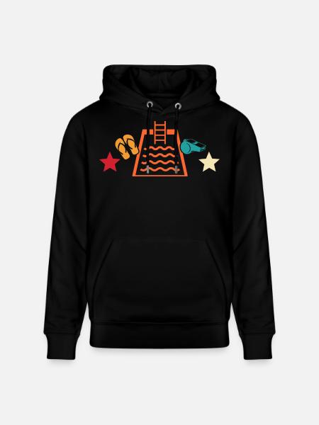 Lifeguards Love Lifeguard Swimmers - Stanley/Stella CRUISER Unisex Organic Hoodie - black