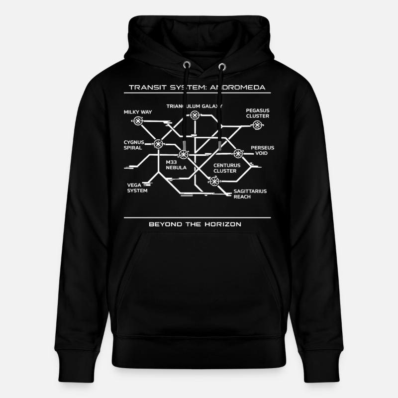 Réseau de Transit Galactique d’Andromède - Sweat à capuche bio CRUISER Stanley/Stella Unisexe - noir