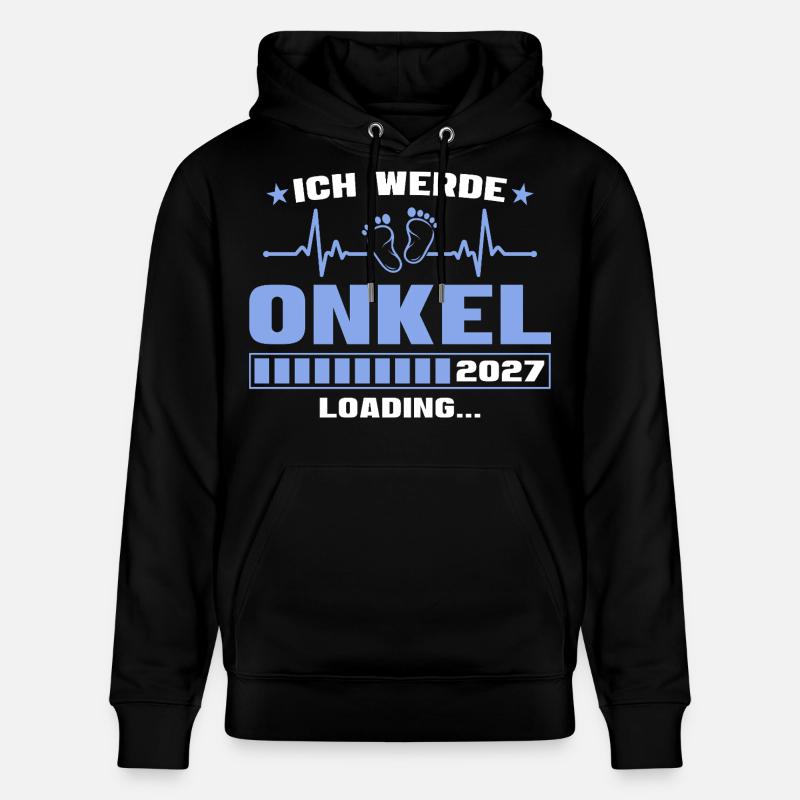 Ich werde Onkel 2027 – Werdender Onkel - Stanley/Stella Unisex Bio-Hoodie CRUISER  - Schwarz
