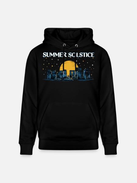 Litha Pagan Summer Solstice Midsummer Midsommar - Stanley/Stella CRUISER Unisex Organic Hoodie - black