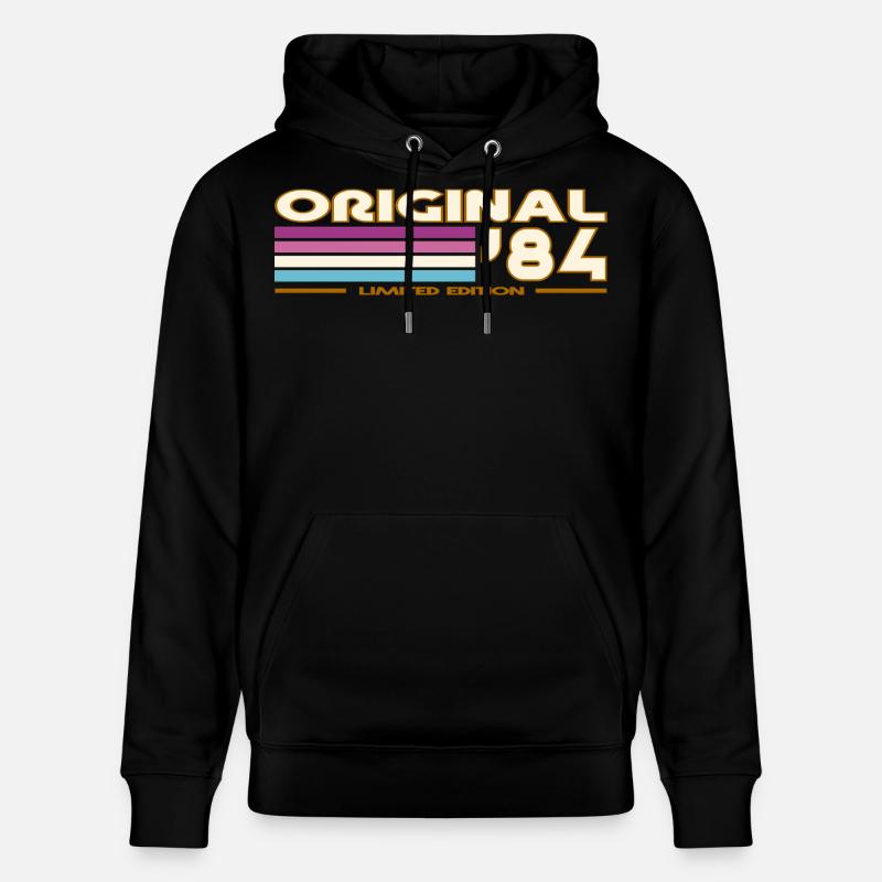 Originale 84 Pastellstreifen - Stanley/Stella Unisex Bio-Hoodie CRUISER  - Schwarz