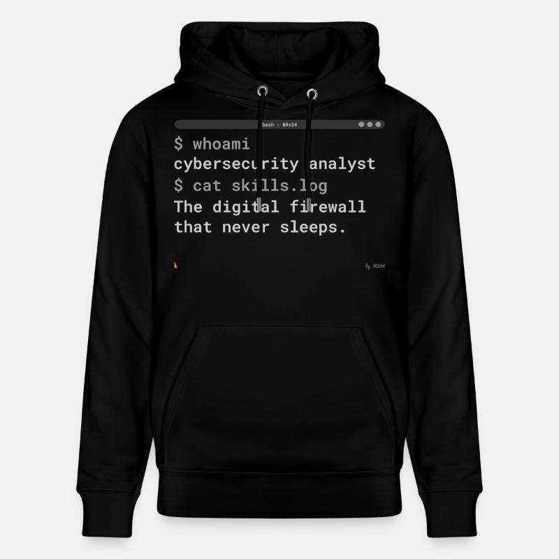 Cybersecurity Analyst Terminal - IT Gift - Stanley/Stella CRUISER Unisex Organic Hoodie - black