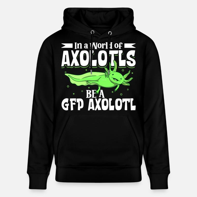 Sei ein GFP Axolotl - Stanley/Stella Unisex Bio-Hoodie CRUISER  - Schwarz