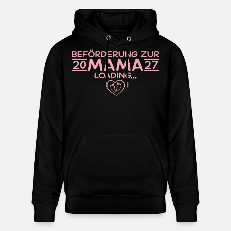 Beförderung zur Mama 2027 – Loading - Stanley/Stella Unisex Bio-Hoodie CRUISER  - Schwarz