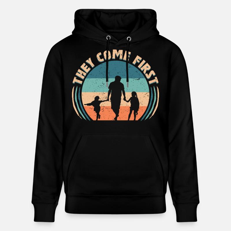 Père célibataire Père célibataire - Sweat à capuche bio CRUISER Stanley/Stella Unisexe - noir