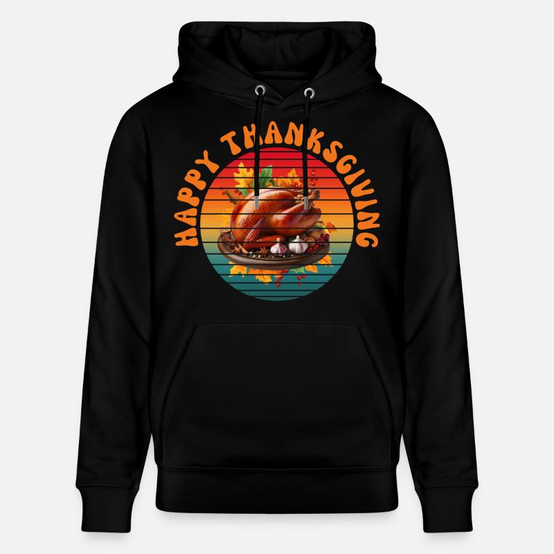 Joyeux Thanksgiving - Sweat à capuche bio CRUISER Stanley/Stella Unisexe - noir