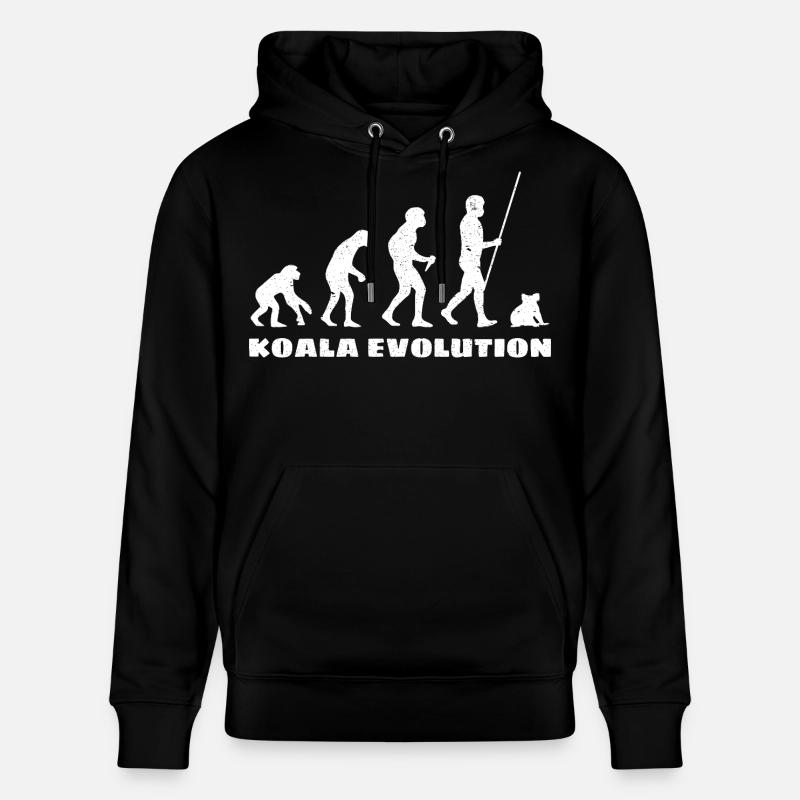 Koala Evolution - Stanley/Stella CRUISER Unisex Organic Hoodie - black