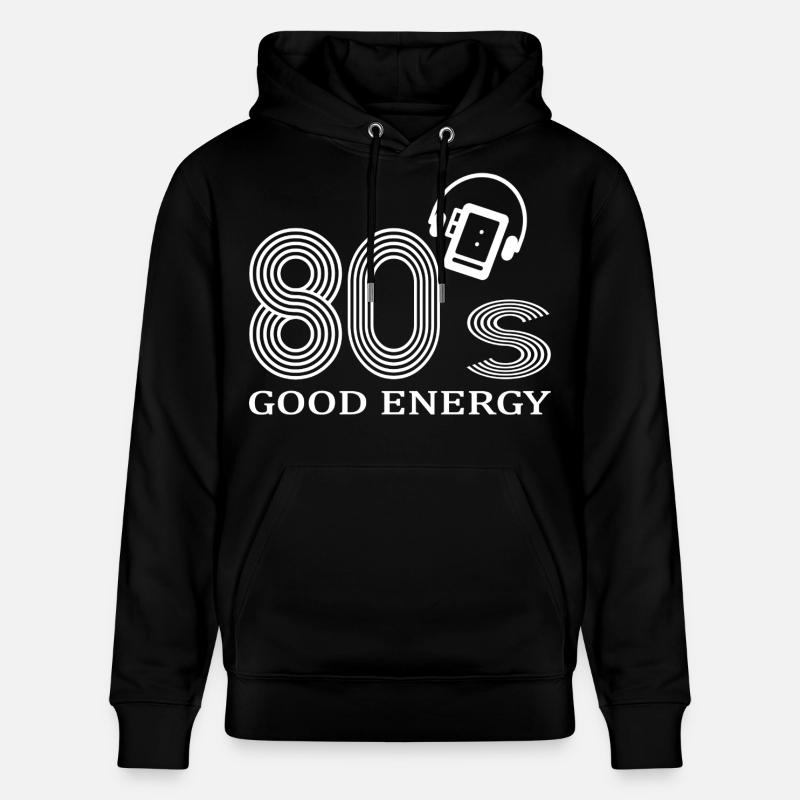 années 80 - Sweat à capuche bio CRUISER Stanley/Stella Unisexe - noir