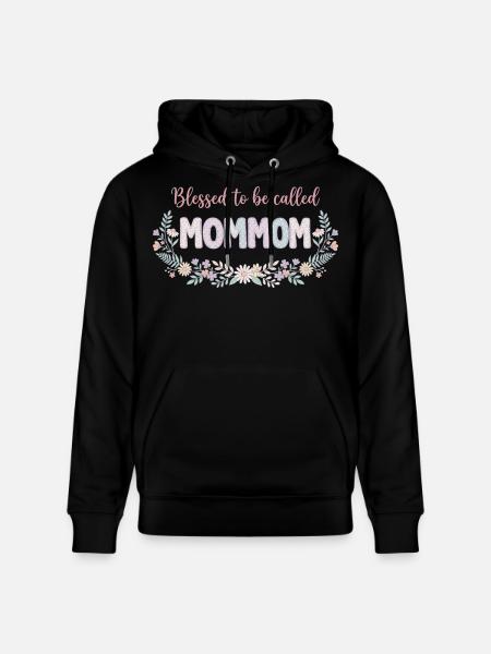 Mama, Oma-Blumen, süßes Oma-Geschenk - Stanley/Stella Unisex Bio-Hoodie CRUISER - Schwarz