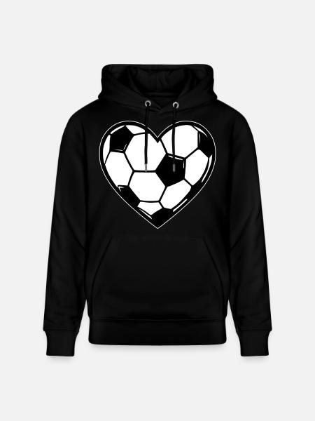 Herzball Fußball-Liebe - Stanley/Stella Unisex Bio-Hoodie CRUISER  - Schwarz