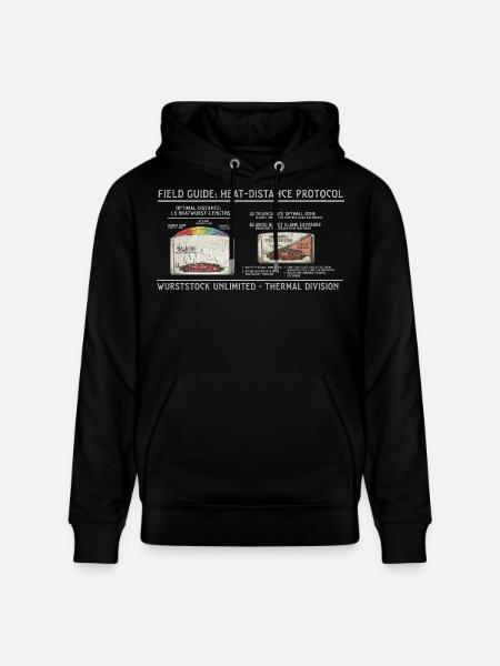 Wurst-Heatdistanz Protokoll - Stanley/Stella Unisex Bio-Hoodie CRUISER - Schwarz
