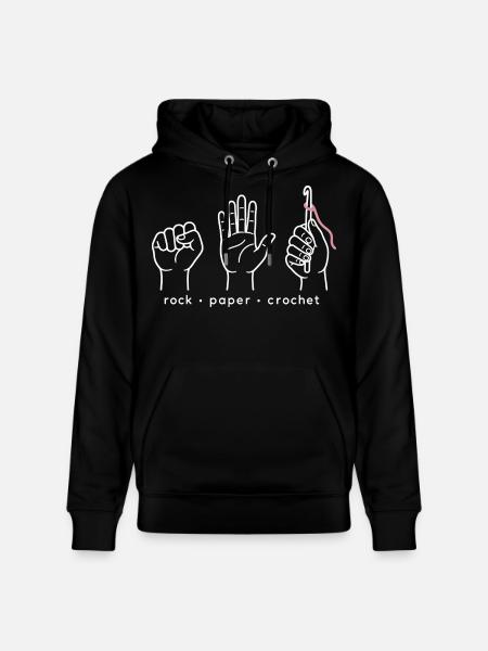 Stein Papier Häkeln - Stanley/Stella Unisex Bio-Hoodie CRUISER - Schwarz