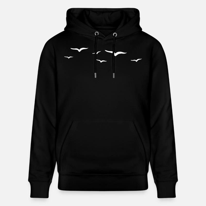 Illustration abstraite d’oiseau volant - Sweat à capuche bio CRUISER Stanley/Stella Unisexe - noir