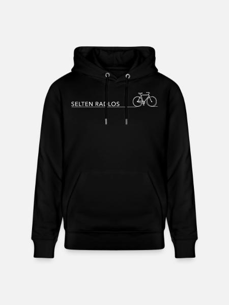 selten radlos tshirt biken spruch sport radfahrer - Stanley/Stella Unisex Bio-Hoodie CRUISER  - Schwarz
